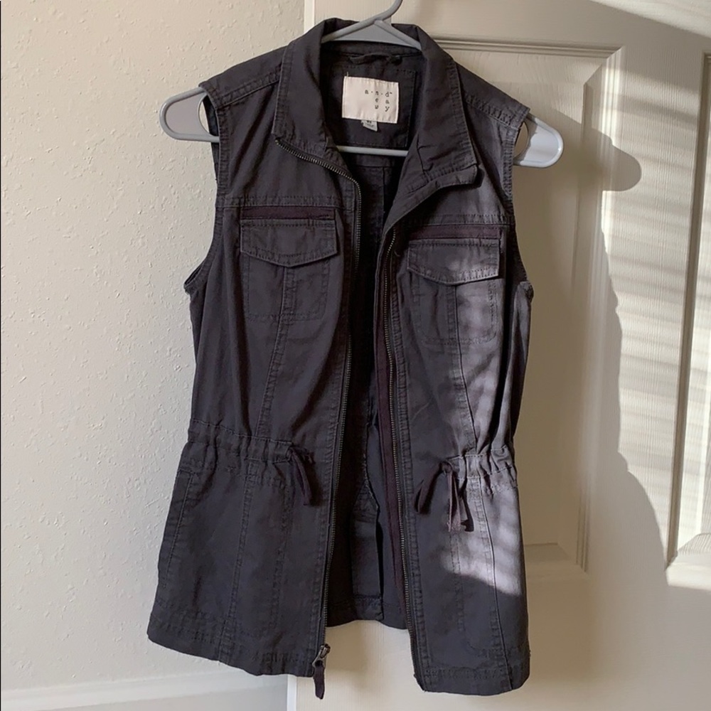 Grey cargo vest